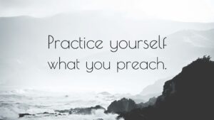 Read more about the article Practices what she preaches